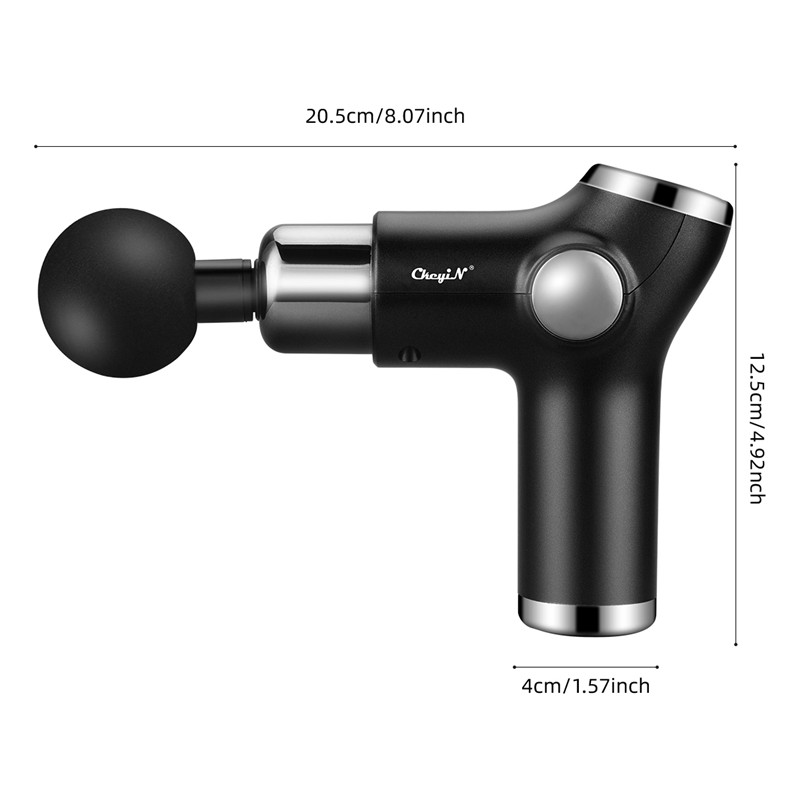 LED Display Fascia Gun Muscle Massage Gun Vibration Body Deep Tissue Percussion Muscle Massager Pain Relief USB Rechargeable for Fitness Equipment