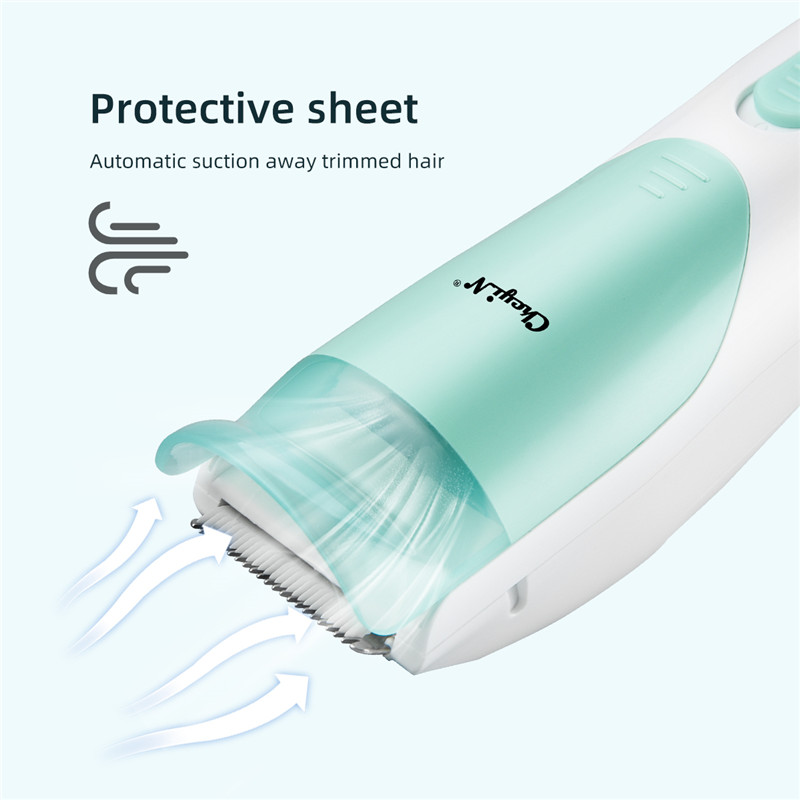 Electric Baby Hair Clipper Child Low Noise Cutting Machine Suction Hair Shaver Waterproof
