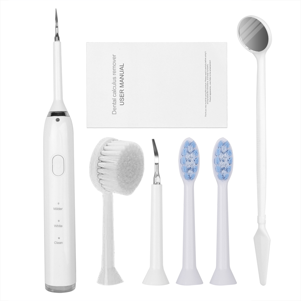 4 In 1 Electric Oral Irrigator Dental Tartar Mirror Professional Dental Calculus Remover Sonic Toothbrush Oral Stain Remover Kit