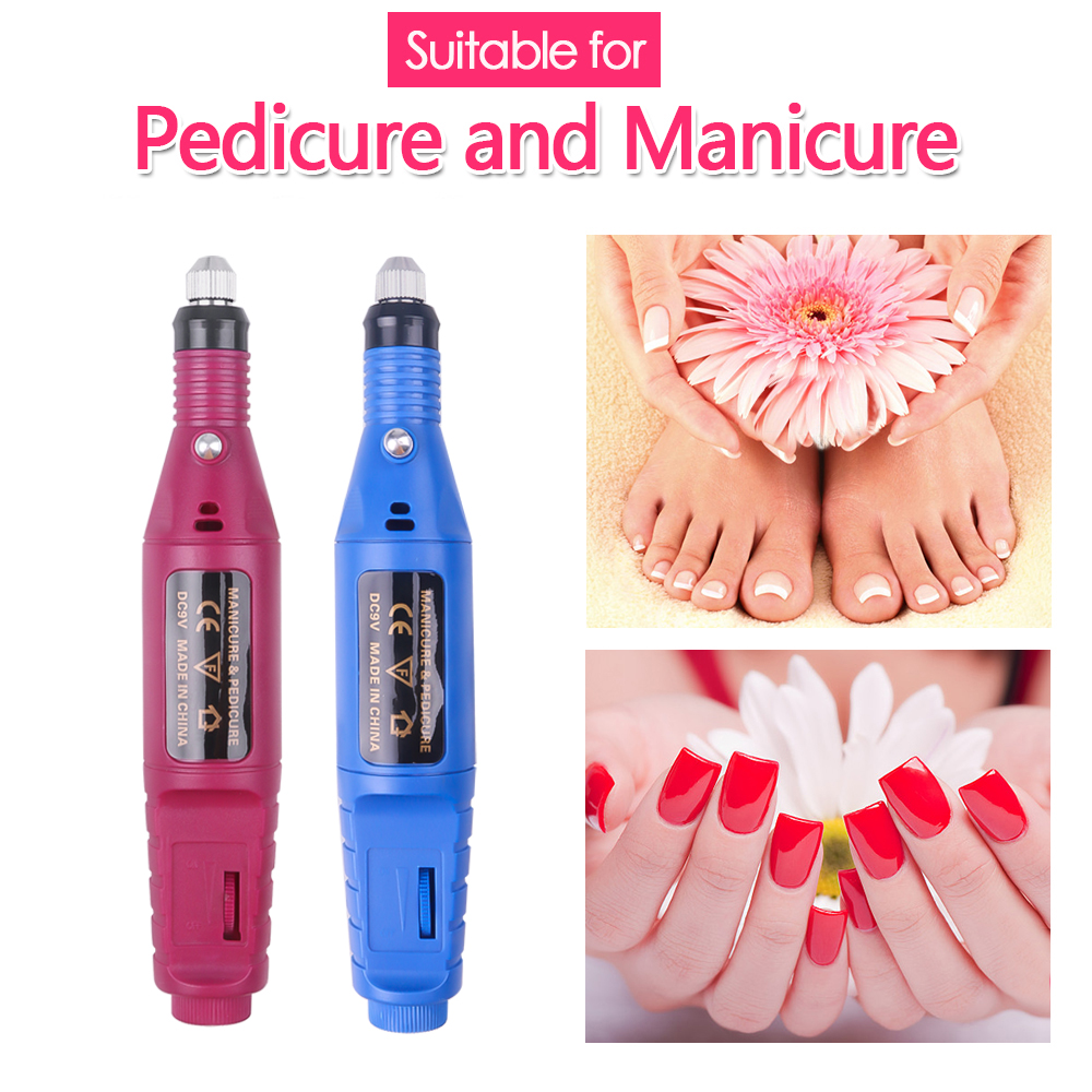 1 Set 6 Bits Electric Nail Drill Machine Professional Nail File Pen Pedicure Milling Nail Art Manicure Gel Remover Polishing