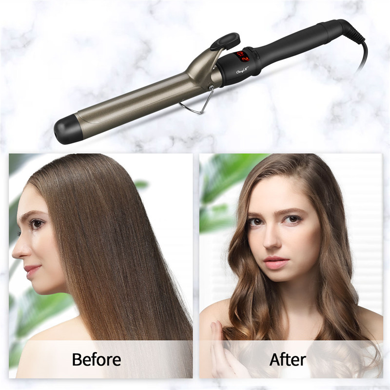 22mm/25mm/28mm/32mm/38mm Electric Professional Ceramic Hair Curler LCD Curling Iron Roller Curls Wand Waver Fashion Styling Tools