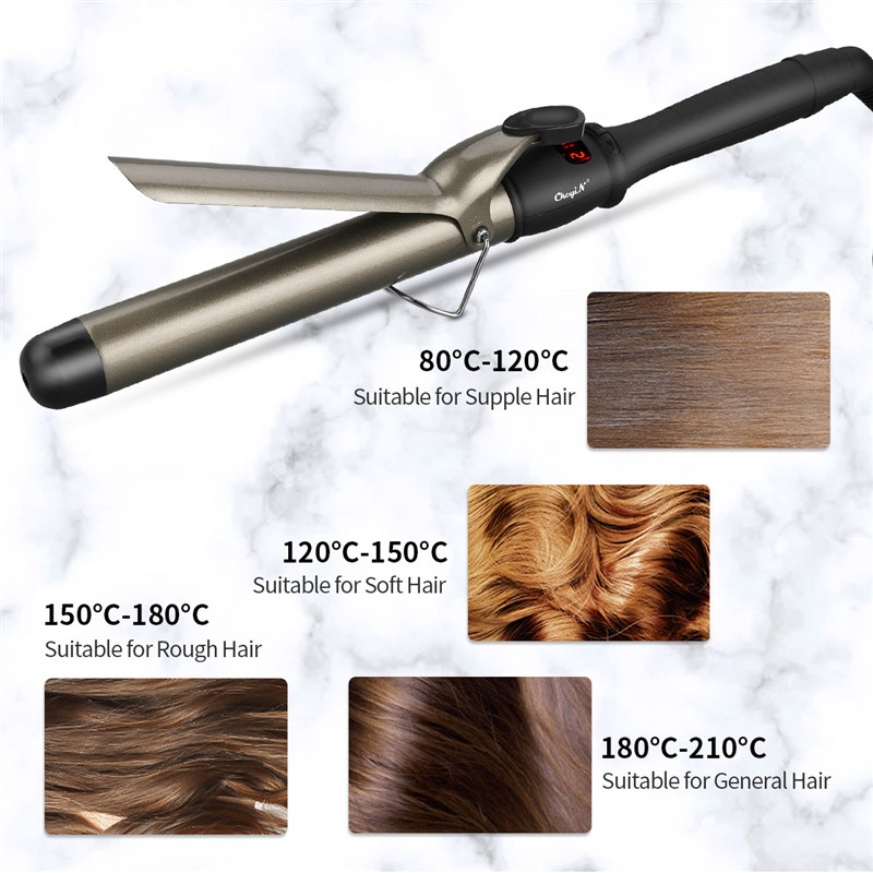 22mm/25mm/28mm/32mm/38mm Electric Professional Ceramic Hair Curler LCD Curling Iron Roller Curls Wand Waver Fashion Styling Tools