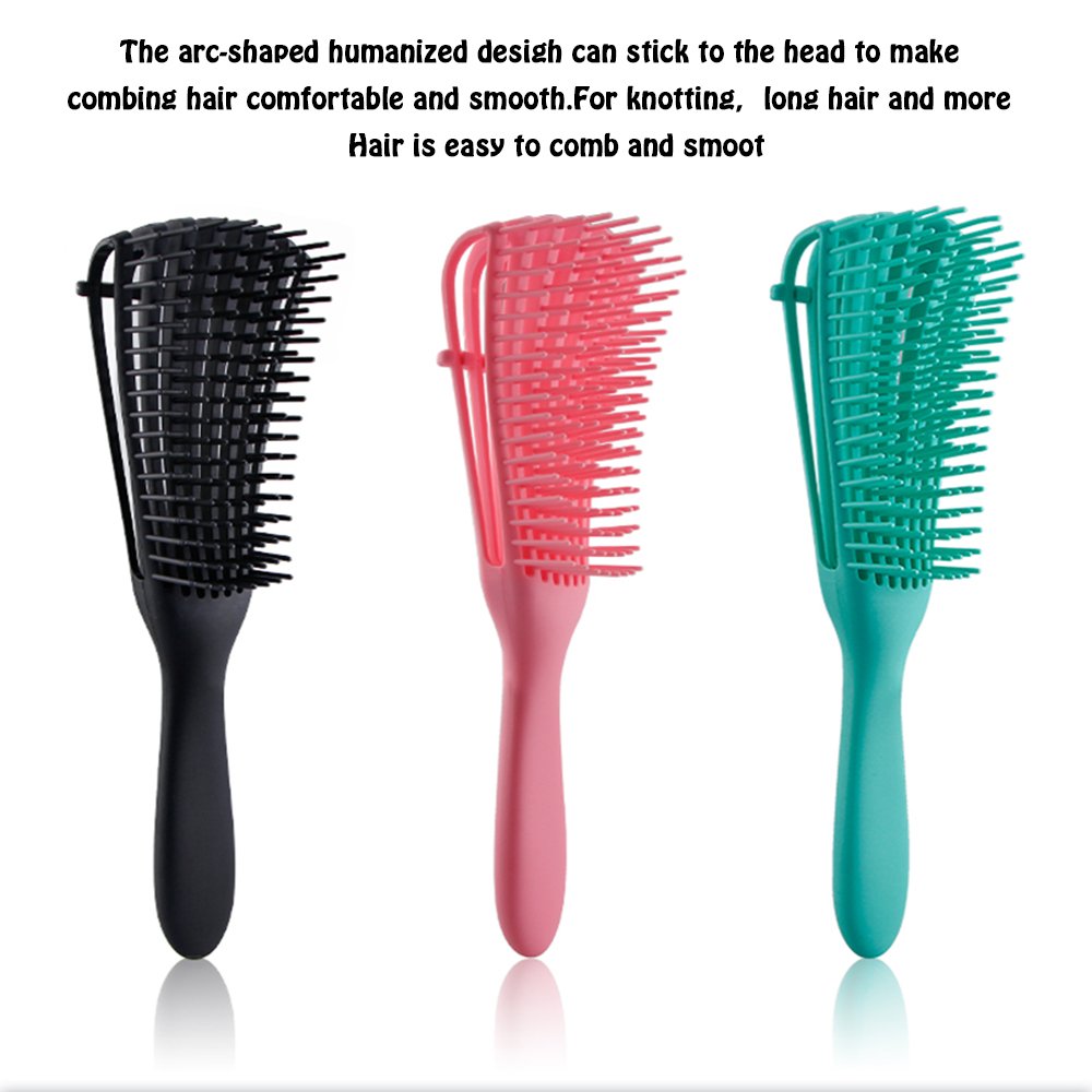 3 Colors Detangling Brush Hair Detangler Brush For Curly Hair Wet Hair Adjust Hair Brush Scalp Massage Detangle Hairbrush Tool