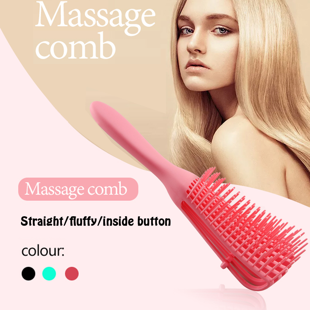 3 Colors Detangling Brush Hair Detangler Brush For Curly Hair Wet Hair Adjust Hair Brush Scalp Massage Detangle Hairbrush Tool