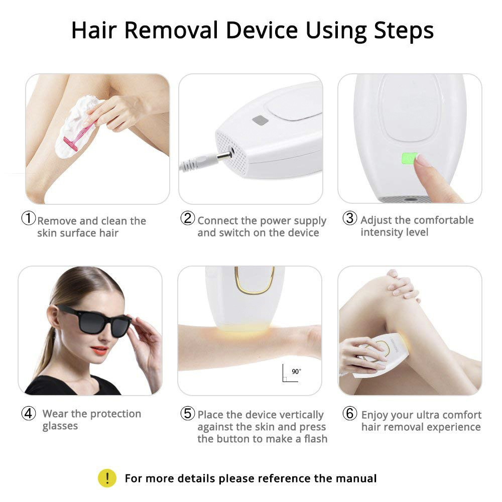 Electric Laser Epilator For Women Permanent IPL Hair Removal 600000 Flash Hair Removal Photoepilator Painless Home Use Devices