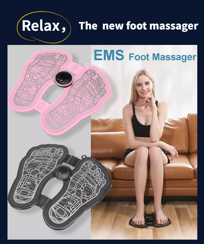 Electric EMS Foot Massager Health Care Relaxation Massage Mat Stimulator Electrodos Tens Deep Kneading