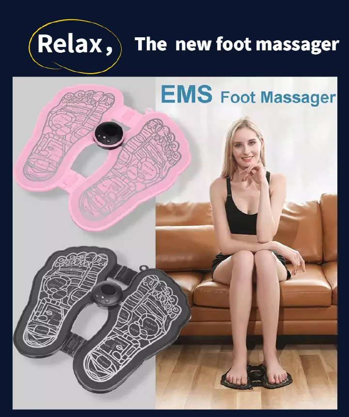 Electric EMS Foot Massager Health Care Relaxation Massage Mat Stimulator Electrodos Tens Deep Kneading