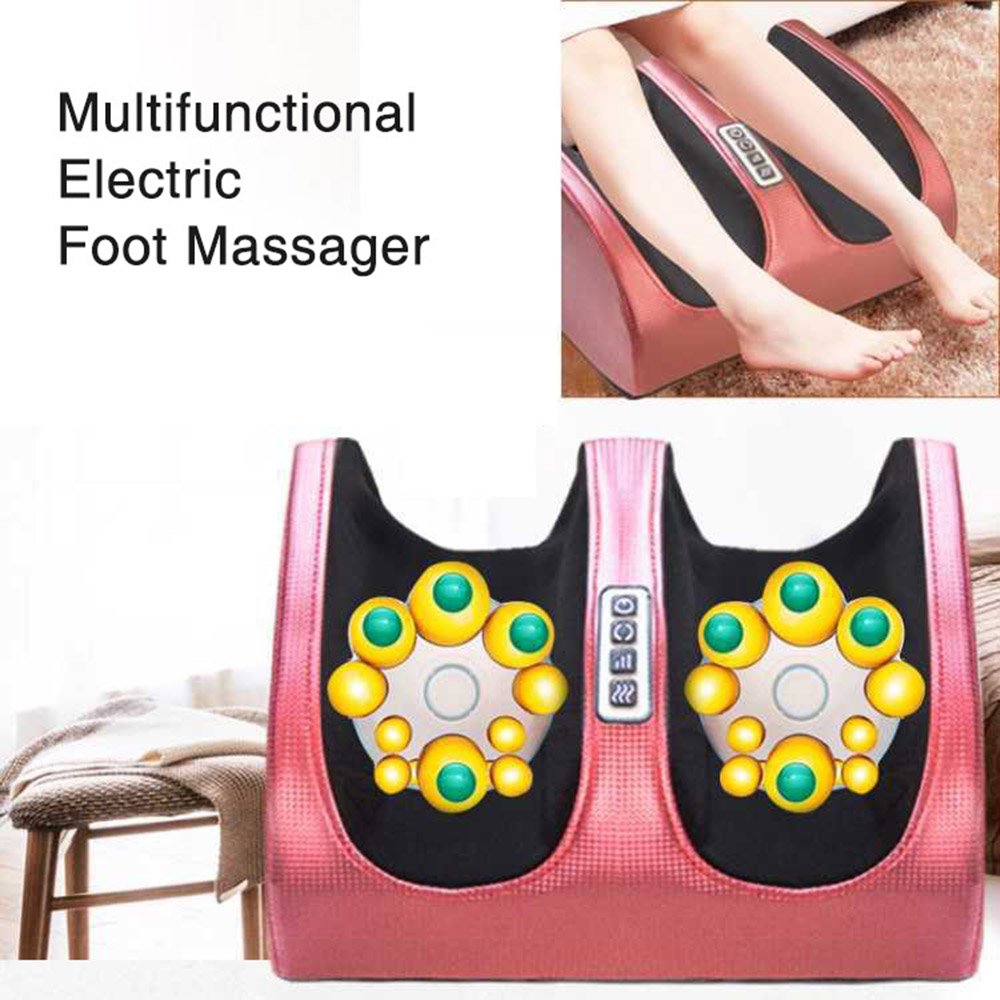 Electric Heating Foot Massager Shiatsu Foot Massager Relaxation Kneading Roller Vibrator for Relief Leg Fatigue