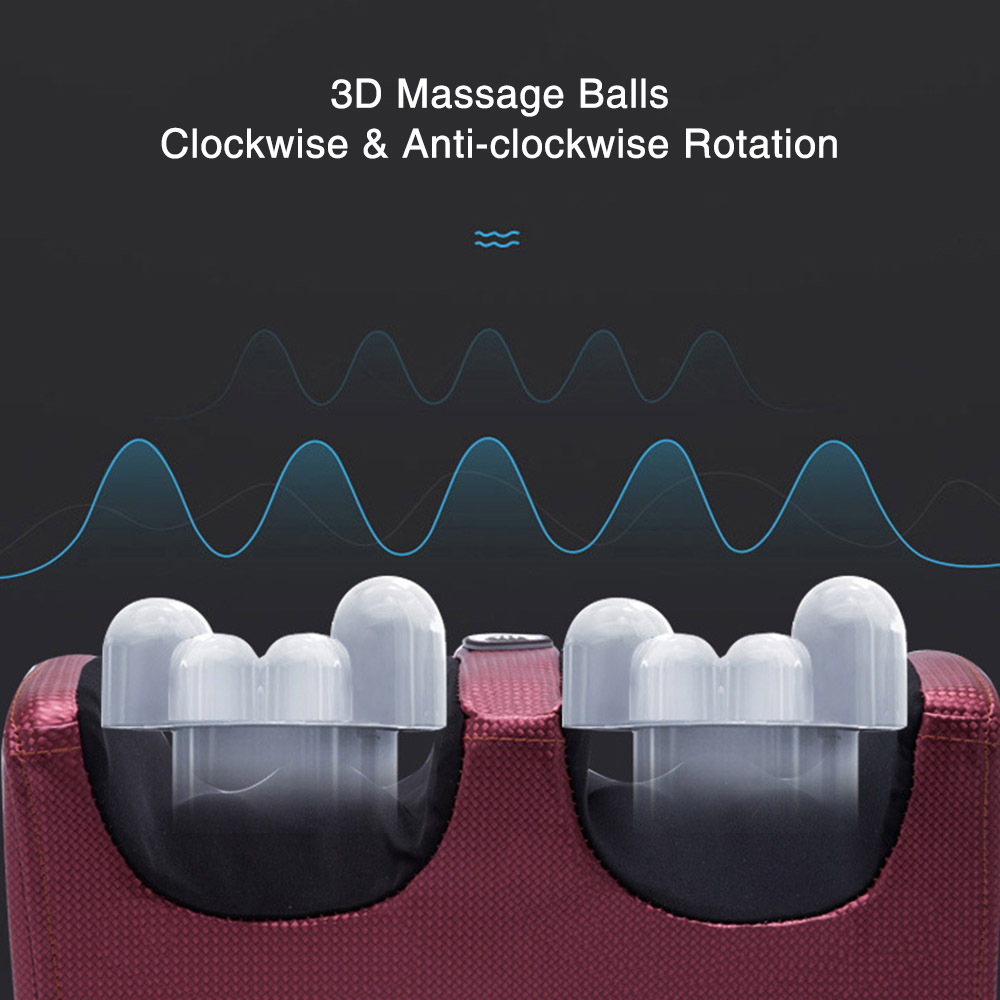 Electric Heating Foot Massager Shiatsu Foot Massager Relaxation Kneading Roller Vibrator for Relief Leg Fatigue