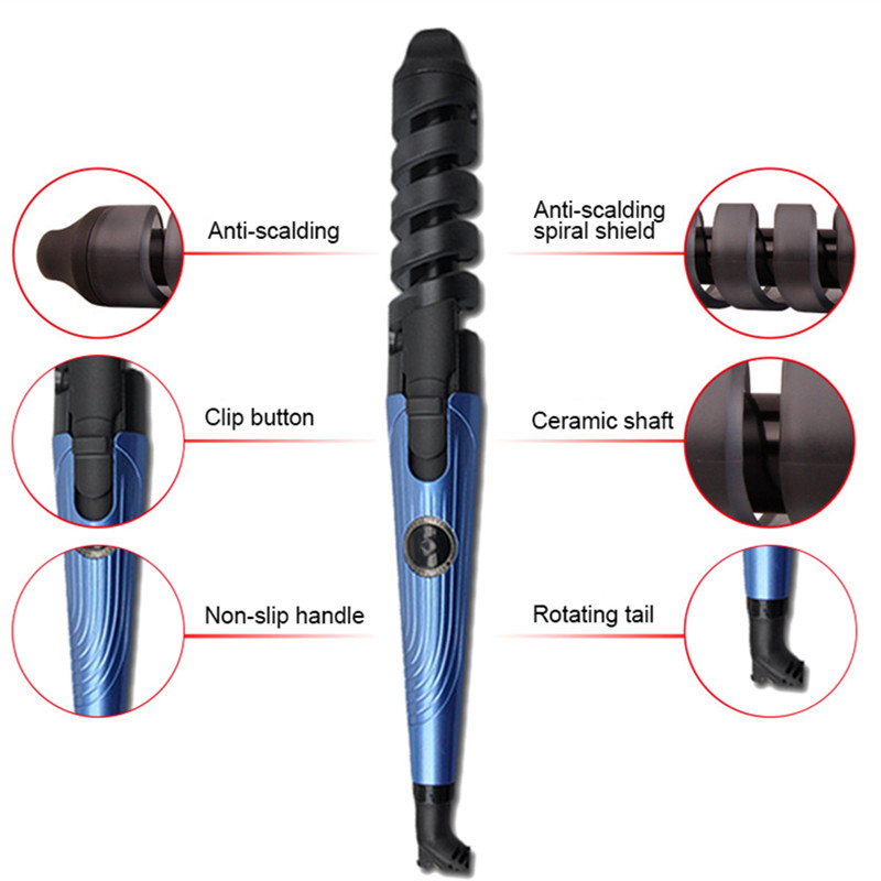 Hair Curling Iron Multiple Roller Hair Curls Electric Ceramic Waver Portable Rotating Crimper Hair Curl Style Tool