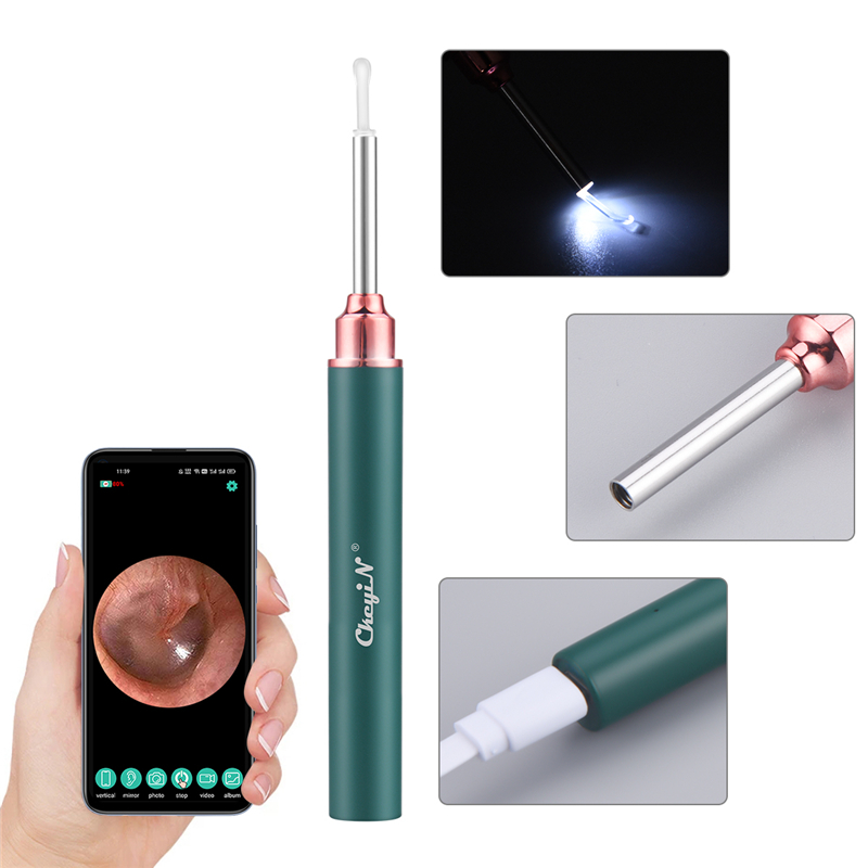 WiFi Visual Ear Pick Ear Cleaning Camera Otoscope LED Light