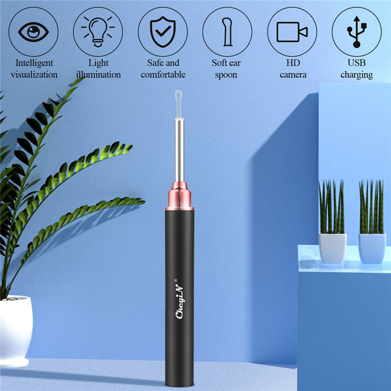 In-Ear Cleaning Endoscope Spoon Mini Camera Ear Picker Ear Wax Removal Visual Ear Mouth Nose Otoscope Ear Cleaning Tool