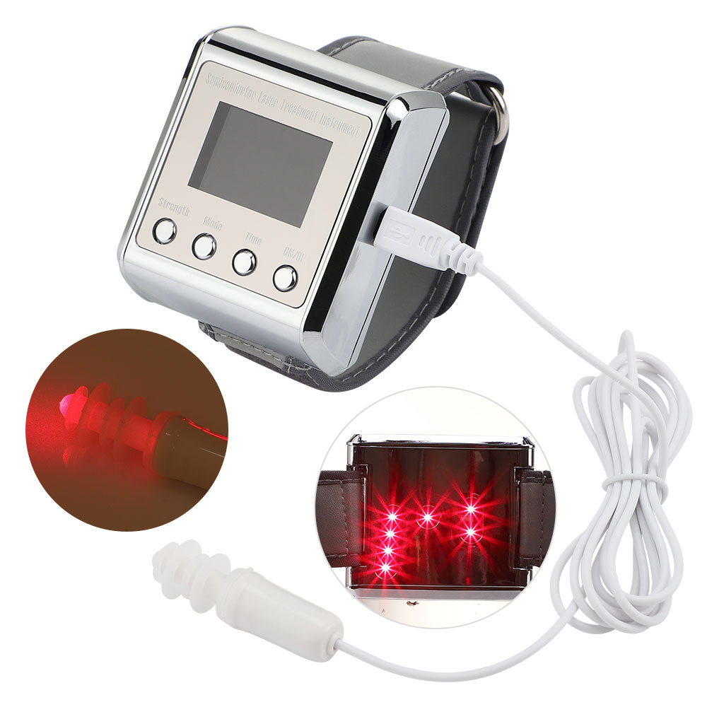 Household 650nm Laser Physiotherapy Wrist Diode LLLT for Diabetes Laser Therapy Diabetic Wrist Watch for Diabetes Hypertension