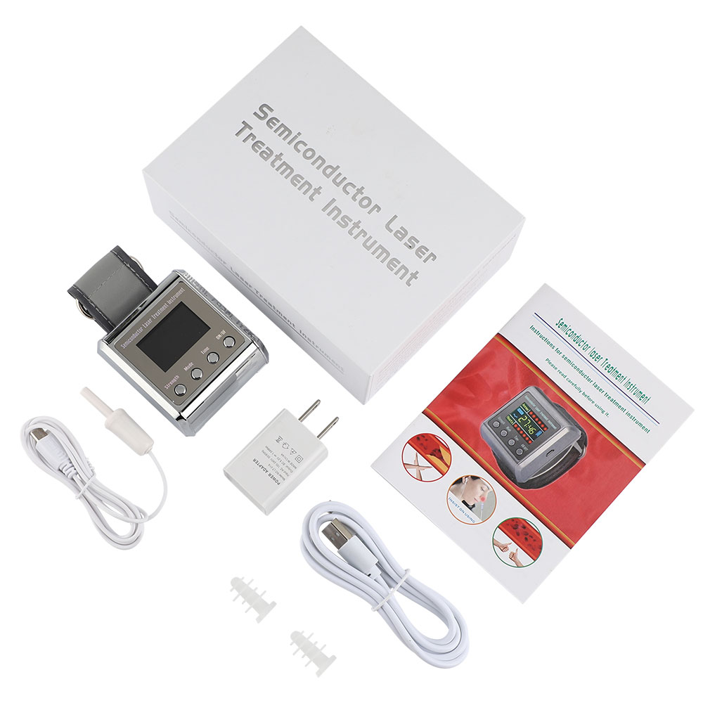 Household 650nm Laser Physiotherapy Wrist Diode LLLT for Diabetes Laser Therapy Diabetic Wrist Watch for Diabetes Hypertension