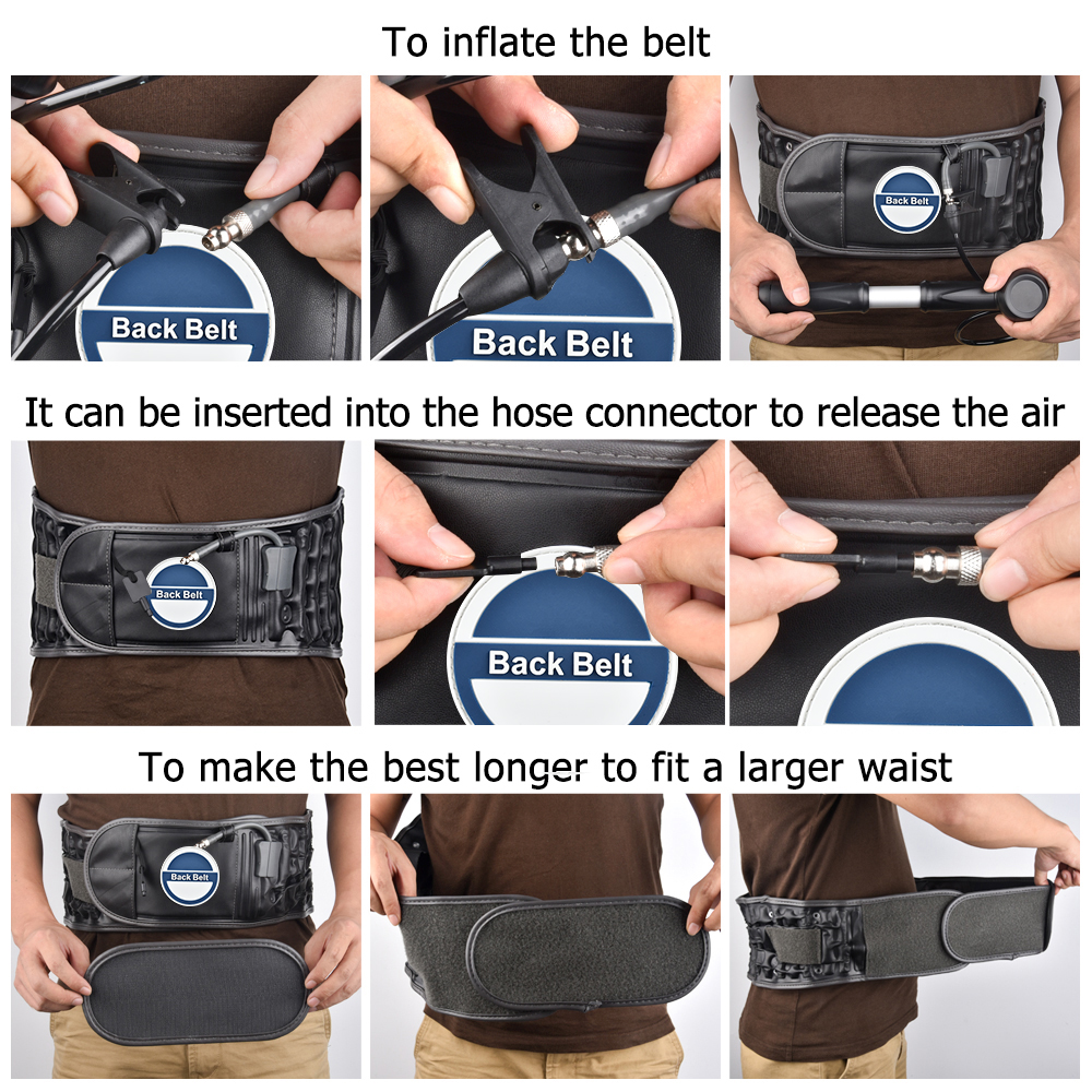 Lumbar Support Back Belt Spinal Air Decompression Lumbar Belt Air Traction Waist Belt Back Massage lower back support brace Belt