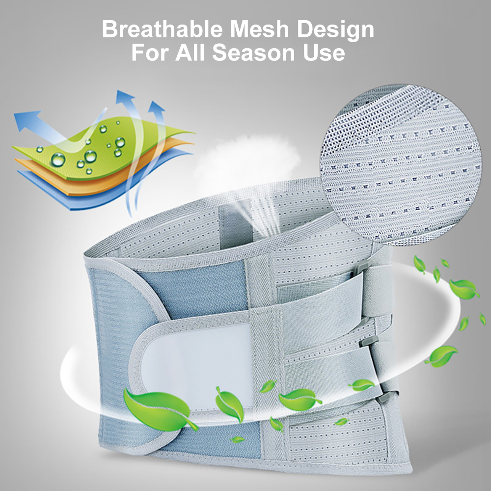 Lumbar Support Belt Waist Back Lumbar Spine Brace Adjustable Back Support Belt Lumbar Disc Herniation Strain Pain Relief Belt