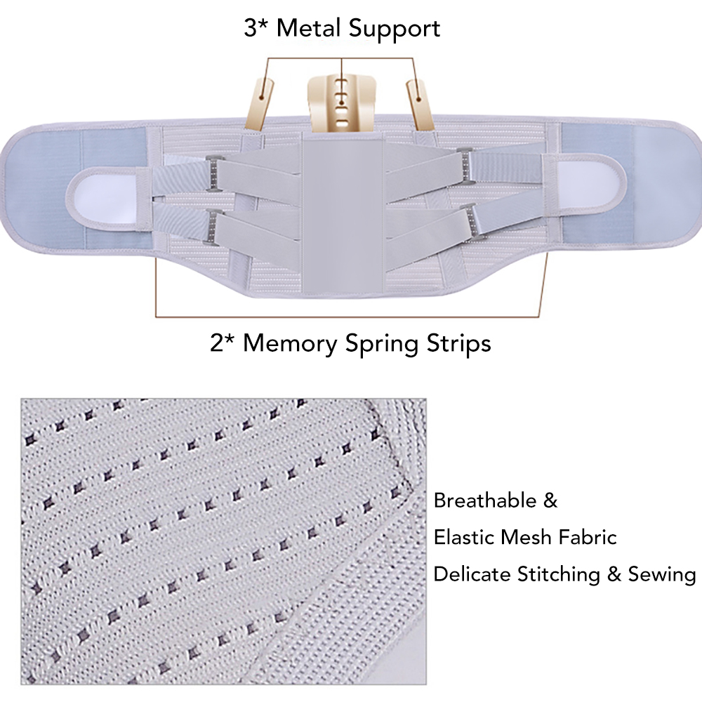 Lumbar Support Belt Waist Back Lumbar Spine Brace Adjustable Back Support Belt Lumbar Disc Herniation Strain Pain Relief Belt