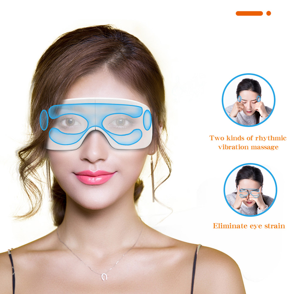 Eye Massage Support Bluetooth Smart Airbag Vibration Eye Massager Eye Care Instrument Hot Compress Eye Fatigue Massage Glasses