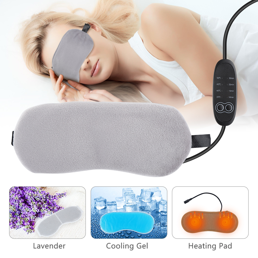 Heated Eye Mask Cold & Warm Eye Compress Aroma Therapy Dry Eyes Dark Circles Eye Bags Stye Headache Reliever Sleep Aid