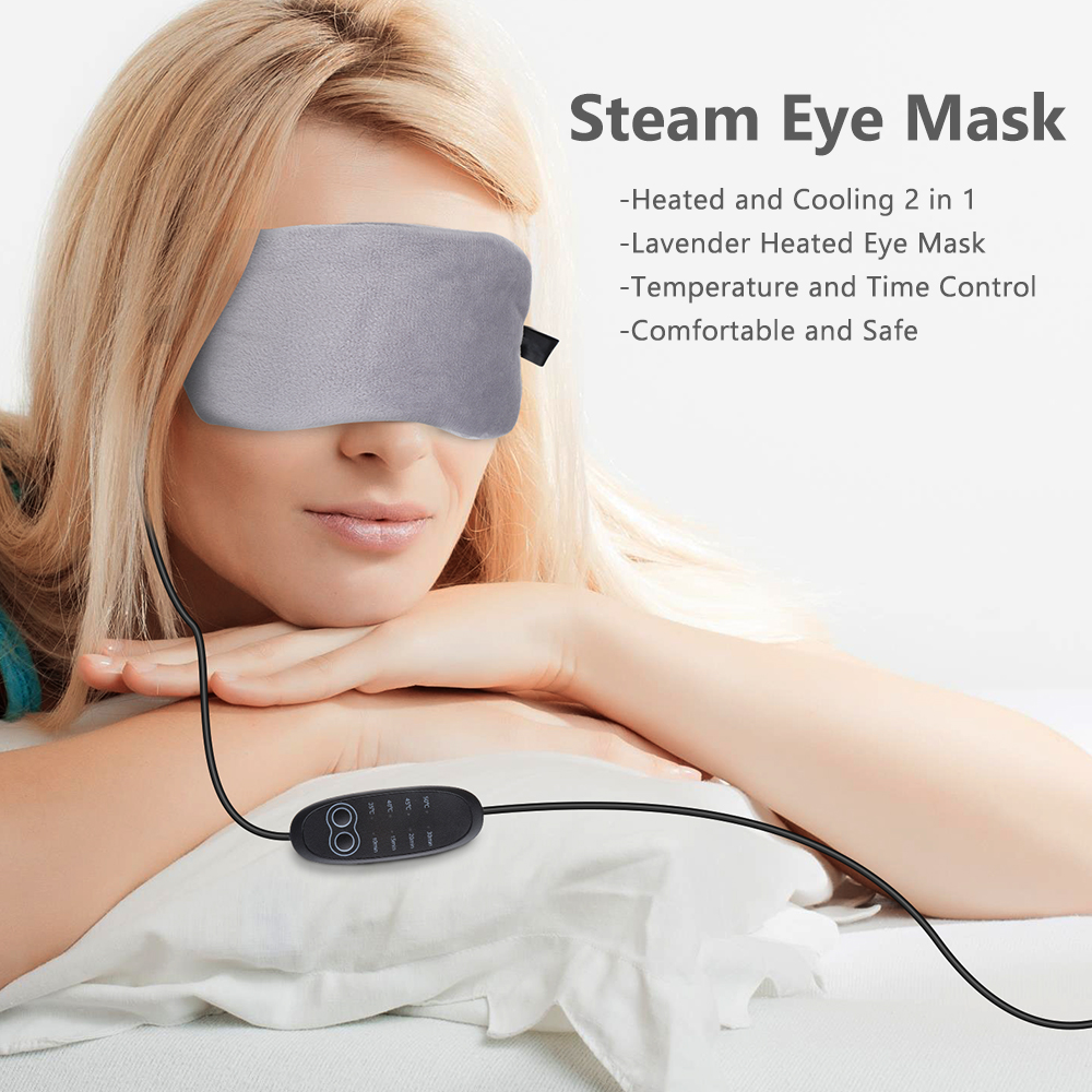 Heated Eye Mask Cold & Warm Eye Compress Aroma Therapy Dry Eyes Dark Circles Eye Bags Stye Headache Reliever Sleep Aid