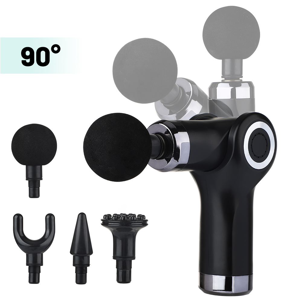 Folding Electric Massage Gun Deep Powerful Tissue Fascia Gun Muscle Massager Rechargeable Fascia Gun Cordless Massager Tool