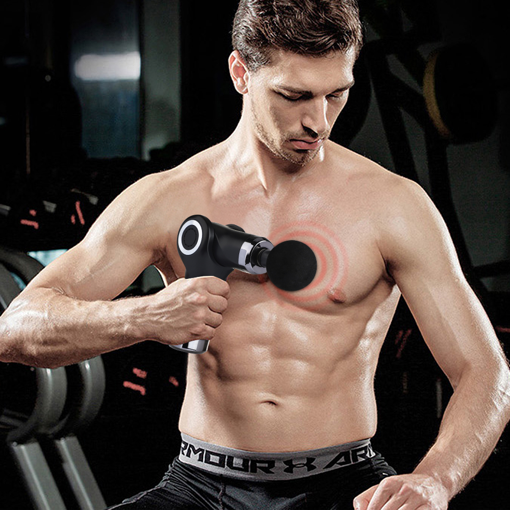 Folding Electric Massage Gun Deep Powerful Tissue Fascia Gun Muscle Massager Rechargeable Fascia Gun Cordless Massager Tool