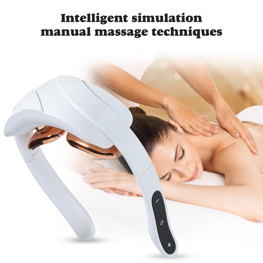 Electric Cervical Vertebra Neck Shoulder Massager Pulse Physiotherapy Massage Instrument Foldable Neck Protector