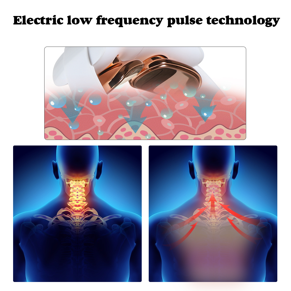 Electric Cervical Vertebra Neck Shoulder Massager Pulse Physiotherapy Massage Instrument Foldable Neck Protector