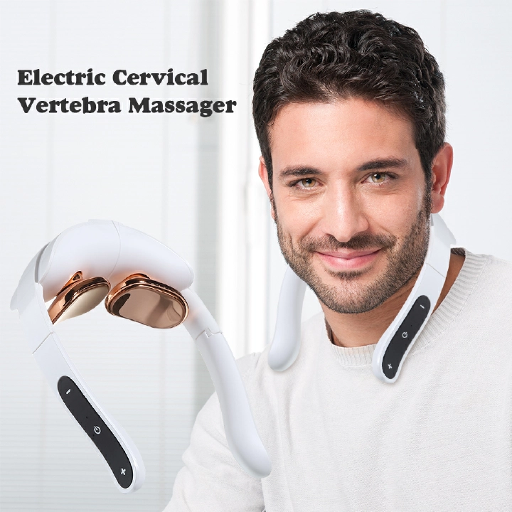 Electric Cervical Vertebra Neck Shoulder Massager Pulse Physiotherapy Massage Instrument Foldable Neck Protector
