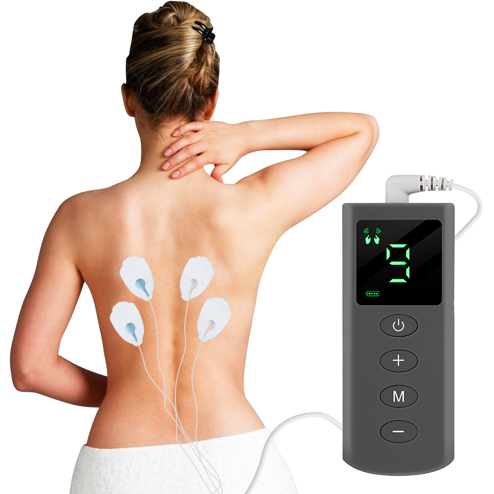4 Modes Tens Massage 9 Intensity 4 Electrode Pads EMS Muscle Stimulation Pulse Massage Tens Electroe stimulador Body Massager