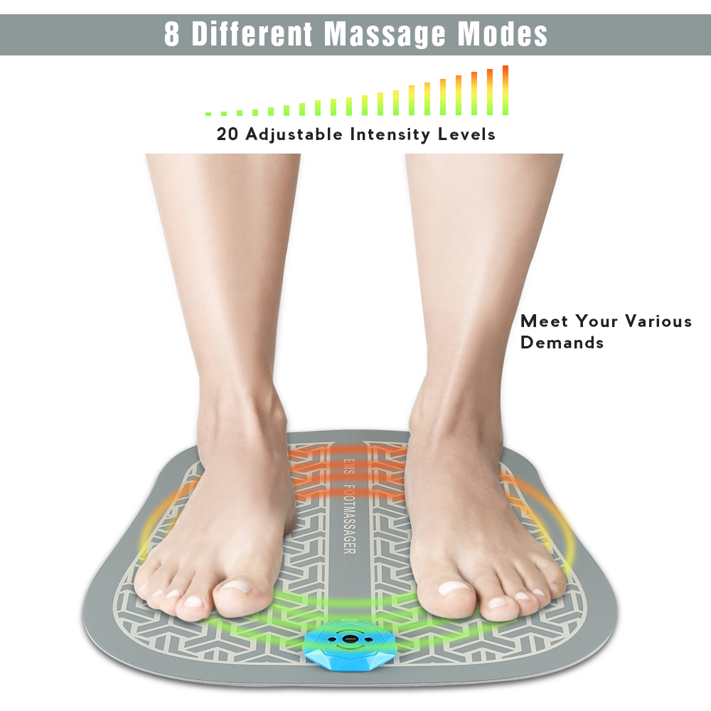 EMS Intelligent Foot Massager Mat Foldable Rechargeable EVA Massager Pad Muscle Blood Circulation Health Pad