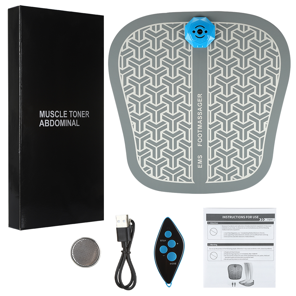 EMS Intelligent Foot Massager Mat Foldable Rechargeable EVA Massager Pad Muscle Blood Circulation Health Pad