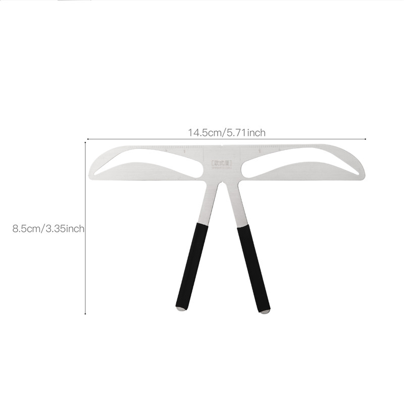 Reusable 3D Eyebrow Shaper Stencil DIY Stainless Steel Eye brow Ruler Permanent Makeup Beauty Tool