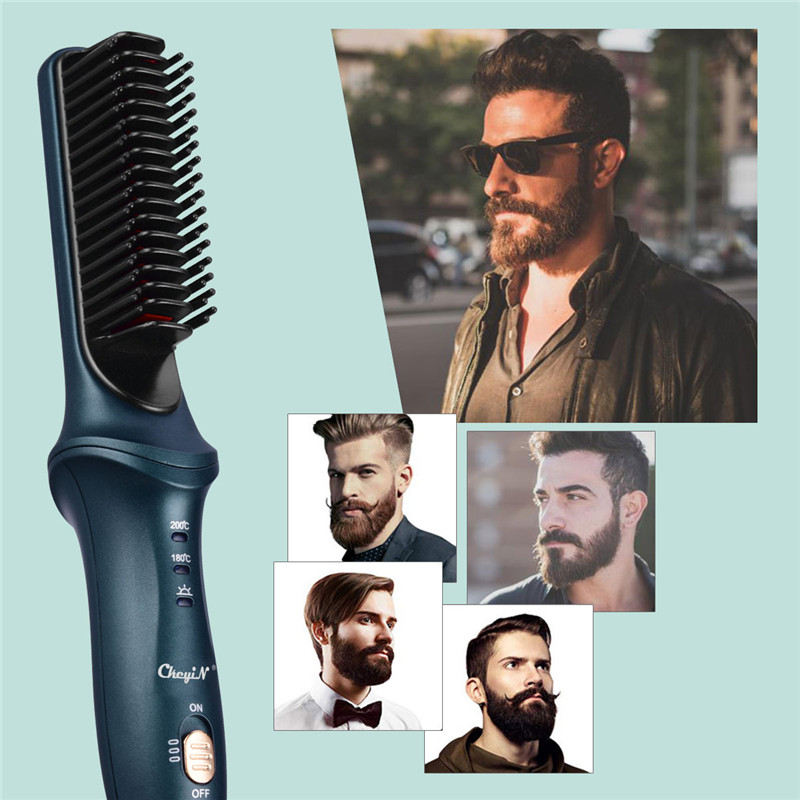 New Arrival Electric Hair Straightener Comb Brush Hot Comb Hair Styling Straight Curling Dual-Use Hair Dryer Bangs Curling Tool