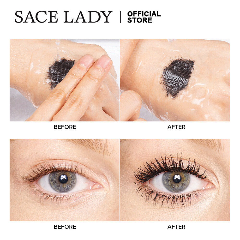 Sace Lady Waterproof Mascara Eyebrow Set Eyelash Curler Black Volumizing Long Lashes Curling Eye Make Cosmetics
