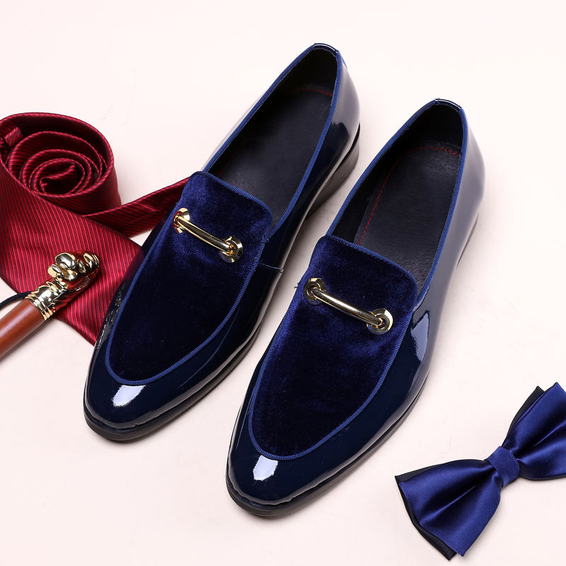 Men Dress Shoes Shadow Patent Leather Luxury Fashion Groom Wedding Shoes Men Luxury italian style Oxford Shoes Big Size 48