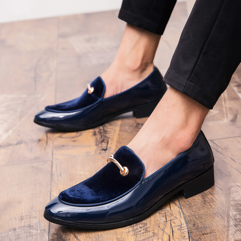 Men Dress Shoes Shadow Patent Leather Luxury Fashion Groom Wedding Shoes Men Luxury italian style Oxford Shoes Big Size 48