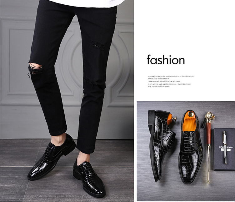 Luxury Fashion Groom Wedding Shoes Men Oxford Shoes Big Size 48 Men Dress Shoes Shadow Patent Leather