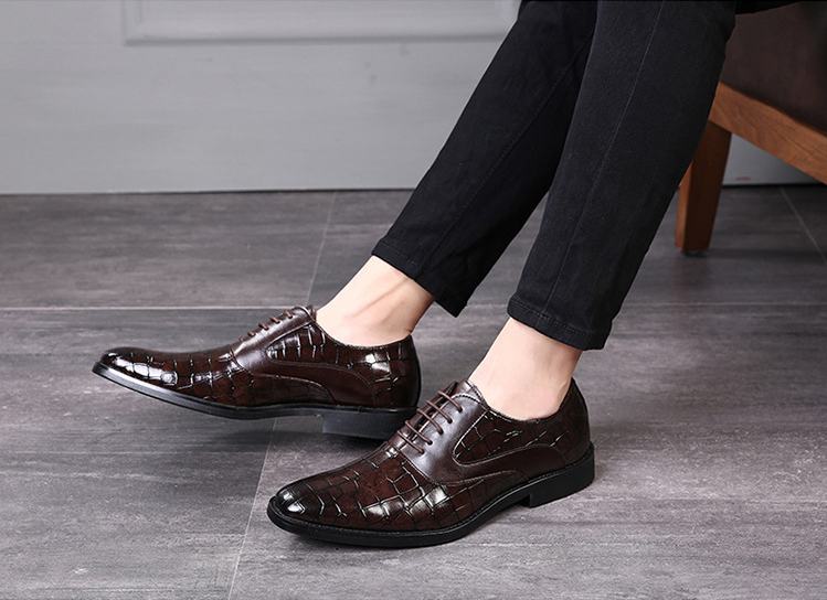 Luxury Fashion Groom Wedding Shoes Men Oxford Shoes Big Size 48 Men Dress Shoes Shadow Patent Leather