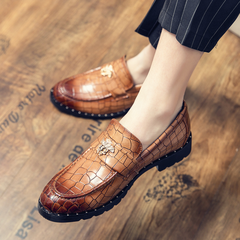 Men Dress Shoes Italian Type Formal Genuine Leather Shoes Men Pointed Toe Wedding Shoes gentleman Shoes Homecoming Evening