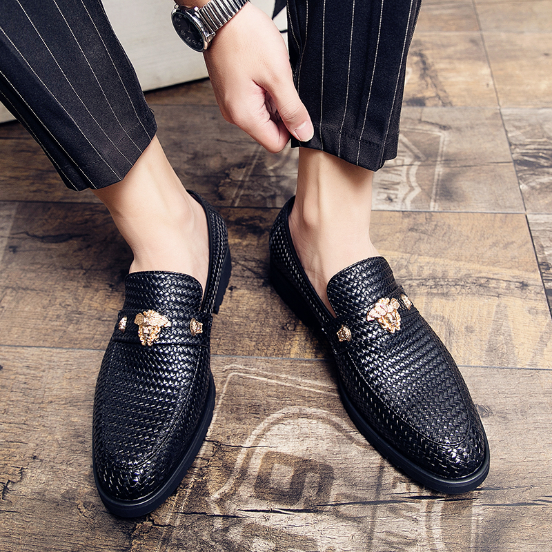 Men Dress Shoes Italian Type Formal Genuine Leather Shoes Men Pointed Toe Wedding Shoes gentleman Shoes Homecoming Evening