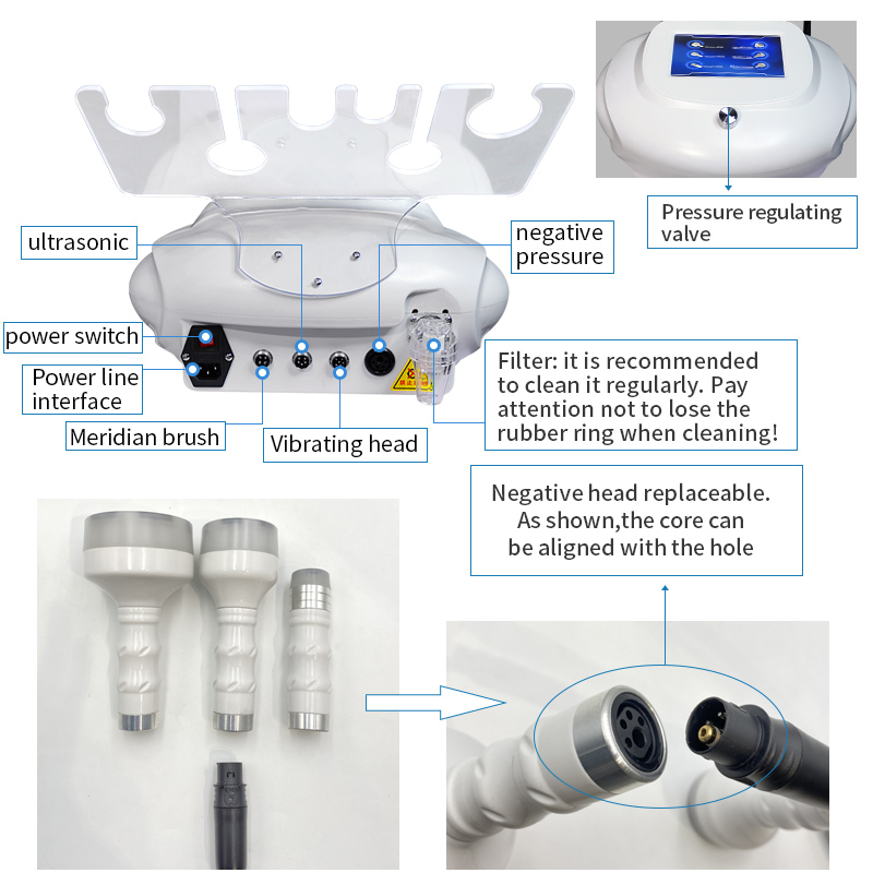 80K 6 in 1 Cavitation RF Ultrasonic Vacuum Weight Loss Body Slimming Beauty Machine BIO Heating Technology Reduce Fat  Stimulate Collagen Production Benchtop 5D Sculpture Instrument skin elasticity