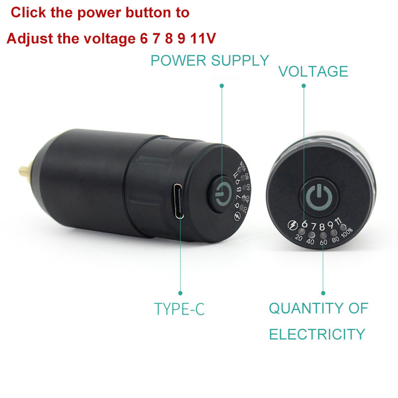 RCA Tattoo Wireless Power Supply Mini Tattoo Battery Connector FOR Rotary Tattoo Pen Machine
