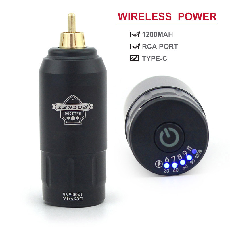 RCA Tattoo Wireless Power Supply Mini Tattoo Battery Connector FOR Rotary Tattoo Pen Machine