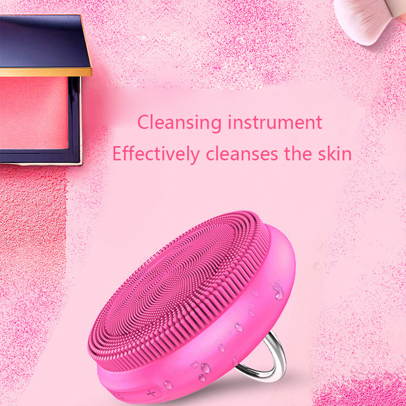 Electric Face Cleanser Vibrator Pore Clean Silicone Cleansing Brush Massager Facial Spa Massage Skin Care deep clean the skin improve skin texture remove the skin dull dry dead cells