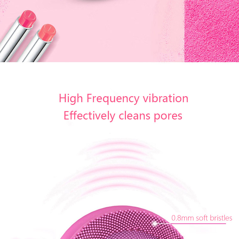 Electric Face Cleanser Vibrator Pore Clean Silicone Cleansing Brush Massager Facial Spa Massage Skin Care deep clean the skin improve skin texture remove the skin dull dry dead cells