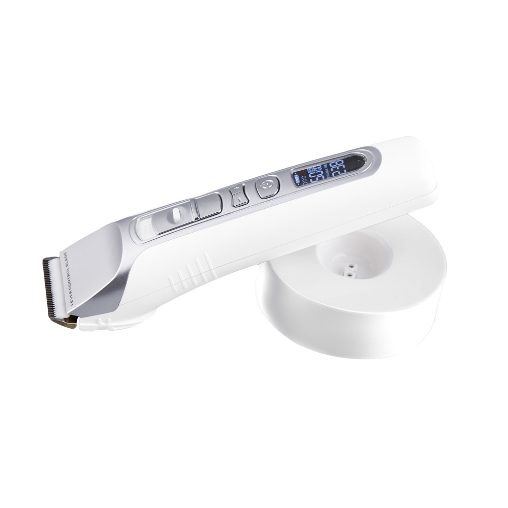 Strong Power Hair Clipper LCD Display Titanium Ceramic Blade Hair Trimmer Professional Salon Hair Cutting Machine USB Charge