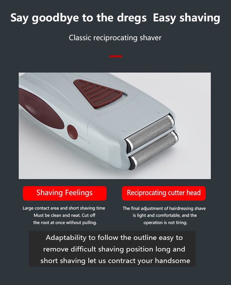 Reciprocating Electric Shaver Beard Trimmer Shaving Machine MINI Razor Hair Trimmer Men Face Epilator Hair Removal Device Powerful and quiet rotary motor Lightweight Finishing Fades Removing Stubble