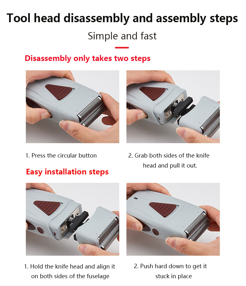 Reciprocating Electric Shaver Beard Trimmer Shaving Machine MINI Razor Hair Trimmer Men Face Epilator Hair Removal Device Powerful and quiet rotary motor Lightweight Finishing Fades Removing Stubble