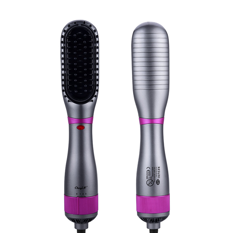 Hair Dryer Brush 350W Hair Brush Low Noise 180 ℃ 3 Speed ​​Anti Scald Design Negative Ion Hair Styling Tools Multifunctional Electric Hot Air Blow Combs Tourmaline Ceramic Hair Dry Brush